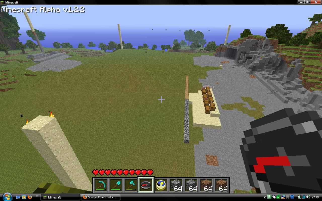 Current state of the town area.