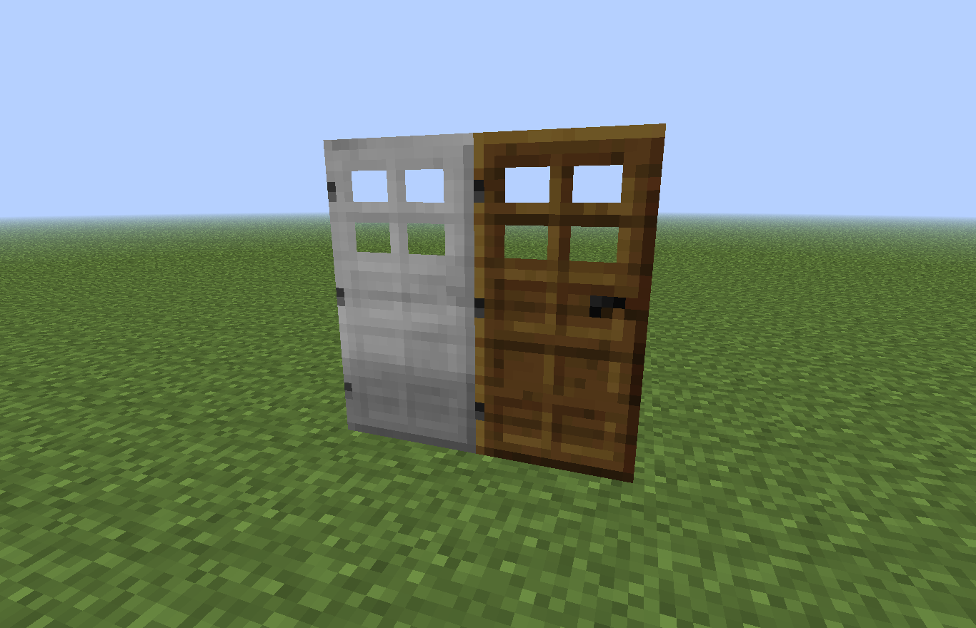 I simply just darkened the wood and iron in the doors...
