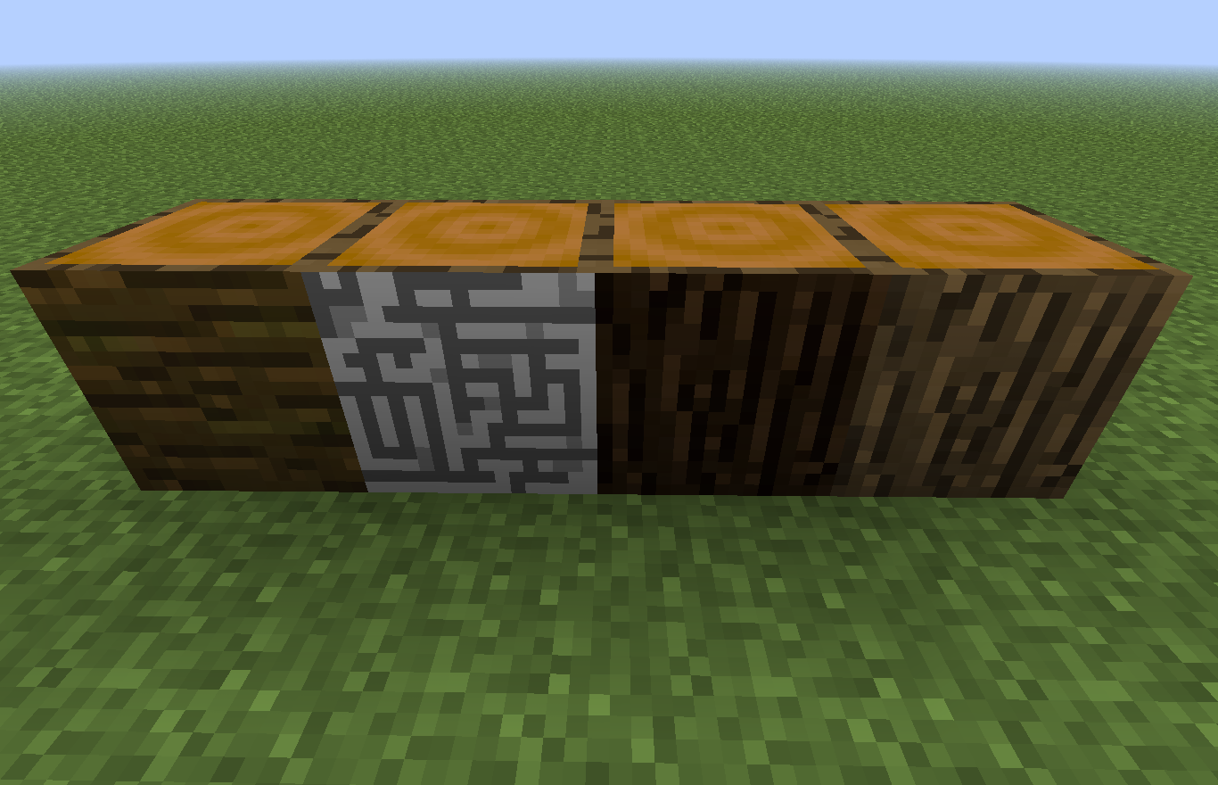 WOOD. The Birch wood I tried changing, but came out bleh, so still working on it. But gave wood actual &quot;Age Rings&quot;
