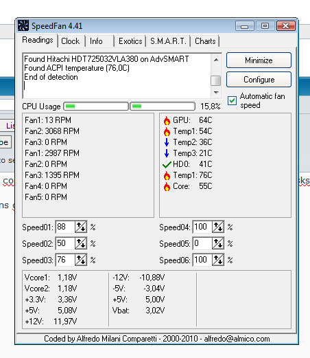 Speedfan screenshot